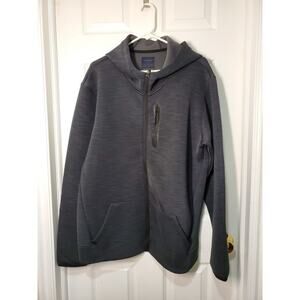 Nomad Jacket Mens XL Tech Fleece Lined Hooded Full Zip Hood Drawstring Navy Used